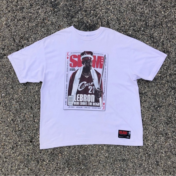 Iconic ‘05/‘06 LeBron James Cleveland Cavs SLAM Magazine Cover Tee - Size XXL - Picture 2 of 16